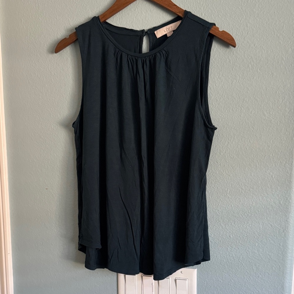 LOFT Navy Blue Sleeveless Blouse